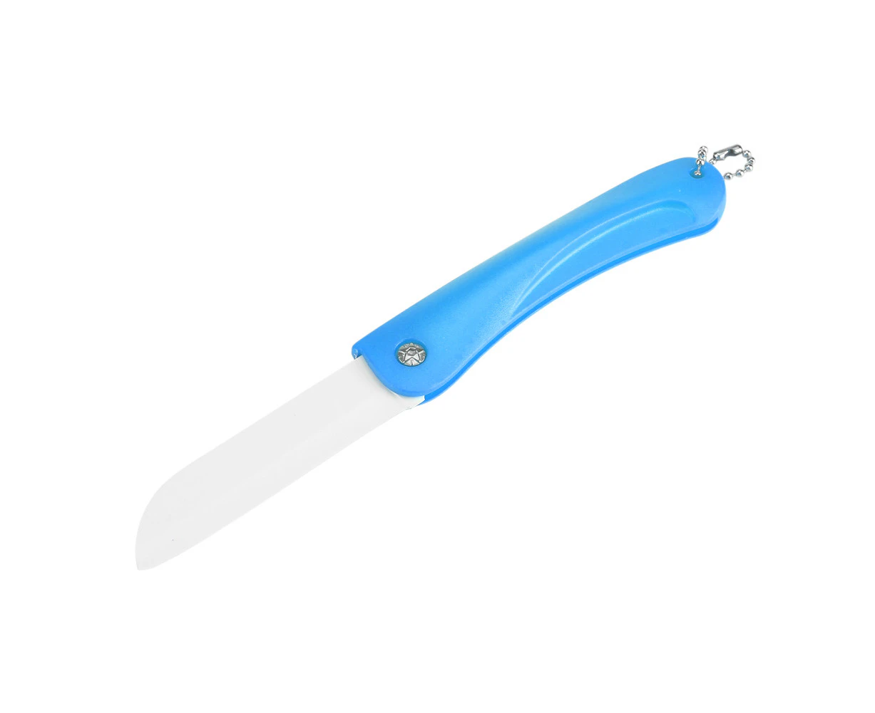 Findking Eco-Friendly Folding Anti-Oxidantion Ceramic Fruit Knife Kitchen Cutting Tool (Blue)