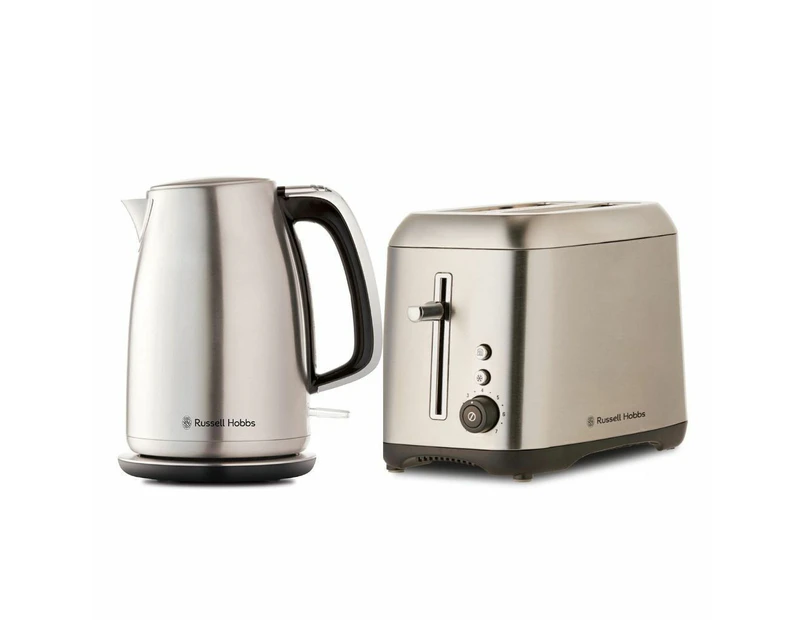 Russell Hobbs Carlton 1.7L Kettle and 2 Slice Toaster Set - Brushed Stainless St