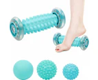 Foot Massager Roller & Massage Ball Therapy Set, Massage Tool for Muscle Pain Relief from Plantar Fasciitis for Trigger Point Release (Pack of 4)