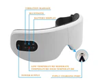 Sleep Mask with Heat, Bluetooth Music Rechargeable Eye Massager Relieve Eye Swelling and Improve Sleep - White