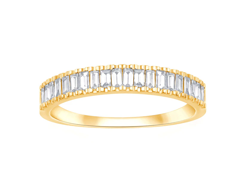 Bevilles Baguette Ring with 0.35ct of Diamonds in 9ct Yellow Gold