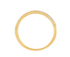 Bevilles Baguette Ring with 0.35ct of Diamonds in 9ct Yellow Gold