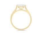 Bevilles Pear Ring with 1/2ct of Diamonds in 9ct Yellow Gold