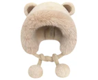 Bear Hat, Cute Outdoor Hat with Ears, Windproof and Warm