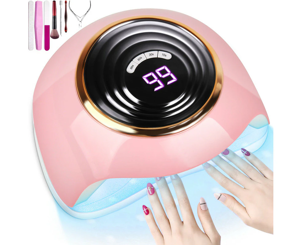 HEYMIX UV Nail Light, 288W UV LED Nail Dryer, Professional Nail Lamp for Gel Polish, Ultra-Fast Gel Nail Dryer 63 LED UV Curing Lamp for Resin Curing