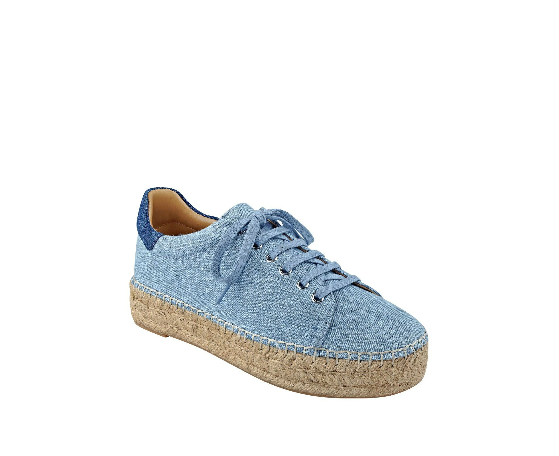 Marc Fisher Mandia2 Lace Up Espadrilles Sneakers, Light Blue