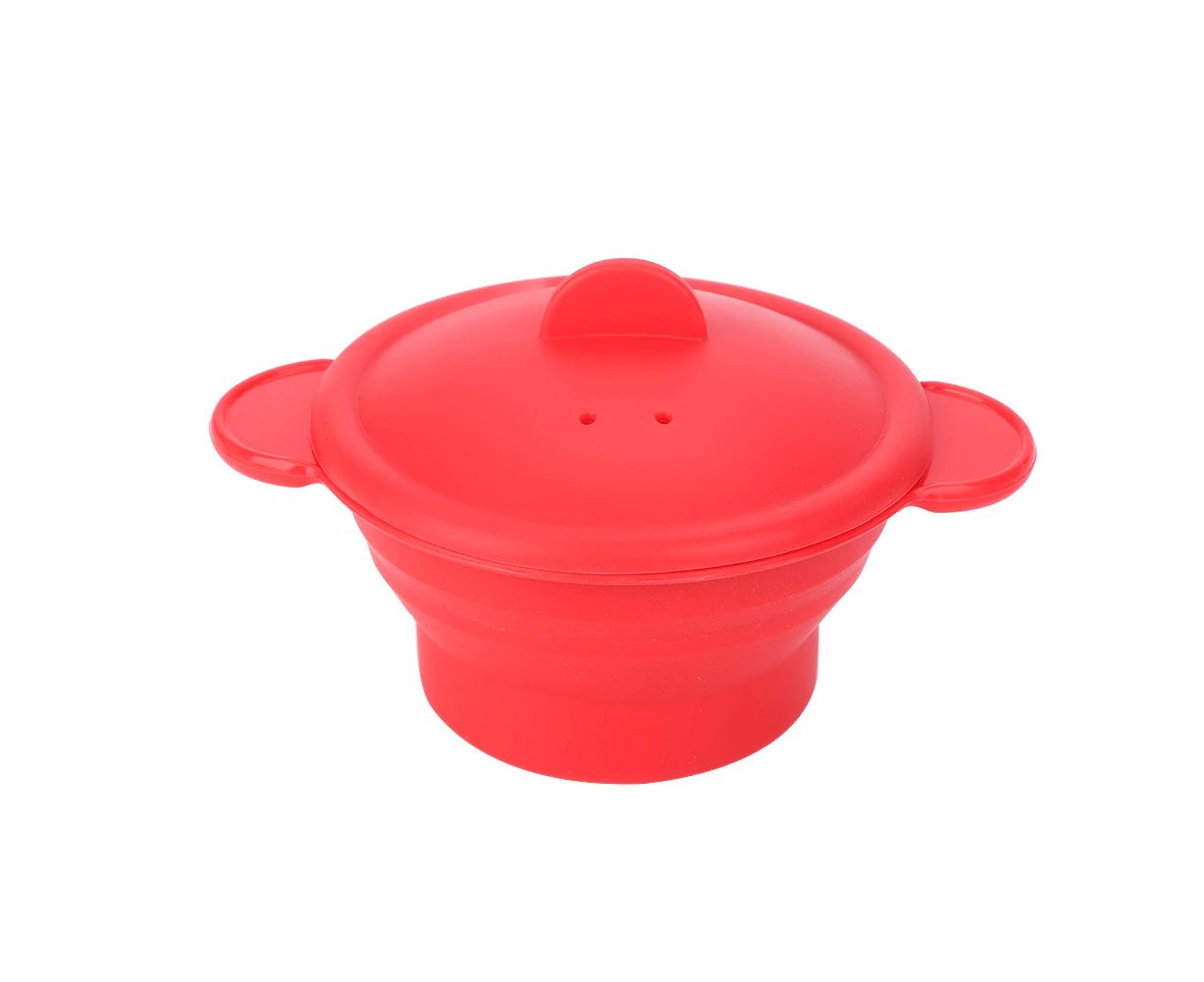 Foldable Silicone Steamer Kitchenware Retractable Steam Pot Cooking Steamer With Cover