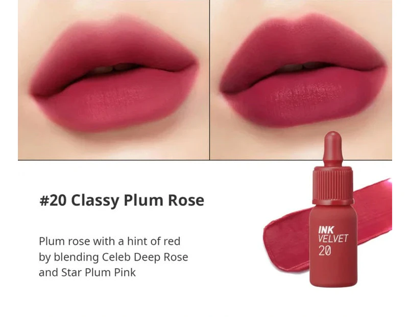 PERIPERA INK VELVET LIP TINT 4g #020 CLASSY PLUM ROSE