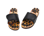 Reflexology Naturopathy Foot Massage Slippers Acupuncture Health Care Massage Shoes (Black 38)