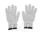 1 Pair Tens Machine Conductive Electrode Massage Gloves Electrotherapy Lead Wires (M)