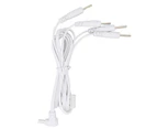 2.35mm Electrode Heat Wires 3.94ft TENS Unit Replacement Lead Wires Connector Cables for Electrotherapy Instruments