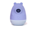 Cute Cartoon Bear Shaped Handheld Silicone Massager Fatigue Relief Rechargeable Vibrating Massager Purple