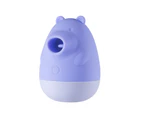 Cute Cartoon Bear Shaped Handheld Silicone Massager Fatigue Relief Rechargeable Vibrating Massager Purple