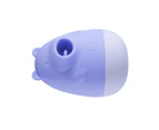 Cute Cartoon Bear Shaped Handheld Silicone Massager Fatigue Relief Rechargeable Vibrating Massager Purple