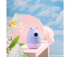 Cute Cartoon Bear Shaped Handheld Silicone Massager Fatigue Relief Rechargeable Vibrating Massager Purple