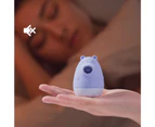 Cute Cartoon Bear Shaped Handheld Silicone Massager Fatigue Relief Rechargeable Vibrating Massager Purple