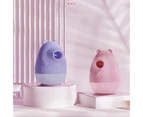 Cute Cartoon Bear Shaped Handheld Silicone Massager Fatigue Relief Rechargeable Vibrating Massager Purple