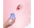 Cute Cartoon Bear Shaped Handheld Silicone Massager Fatigue Relief Rechargeable Vibrating Massager Purple