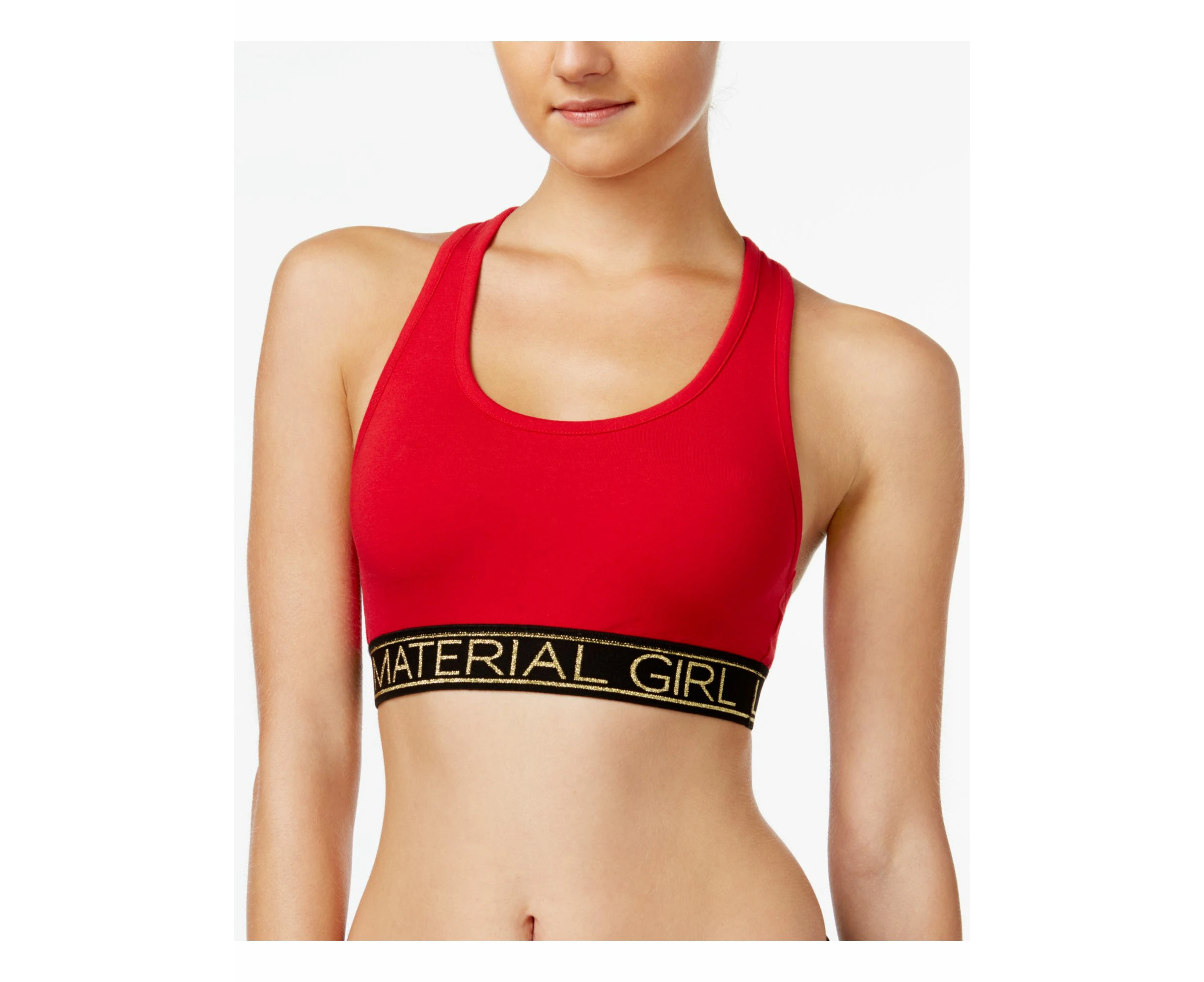 MATERIAL GIRL Intimates Red Cotton Blend Everyday Sports Bra Size: XS