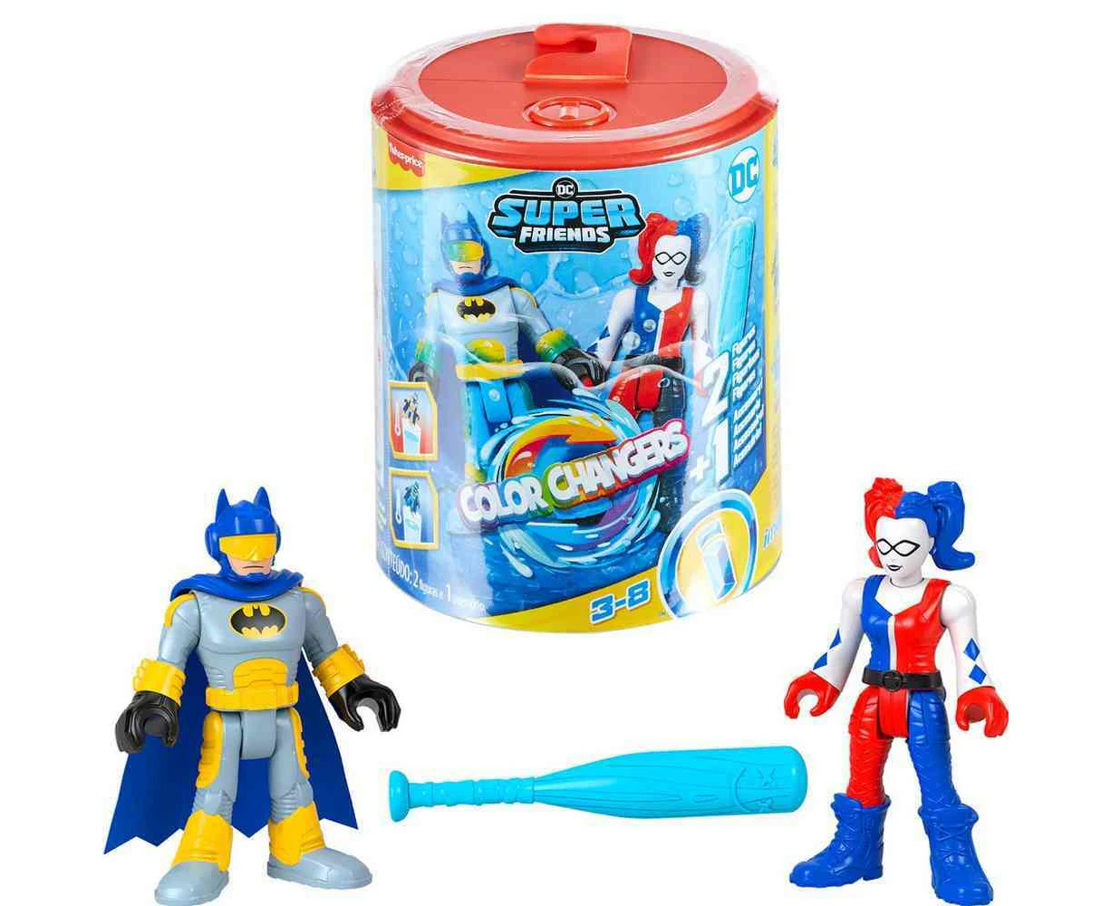 DC Super Friends Color Changers Batman + Harley Quinn