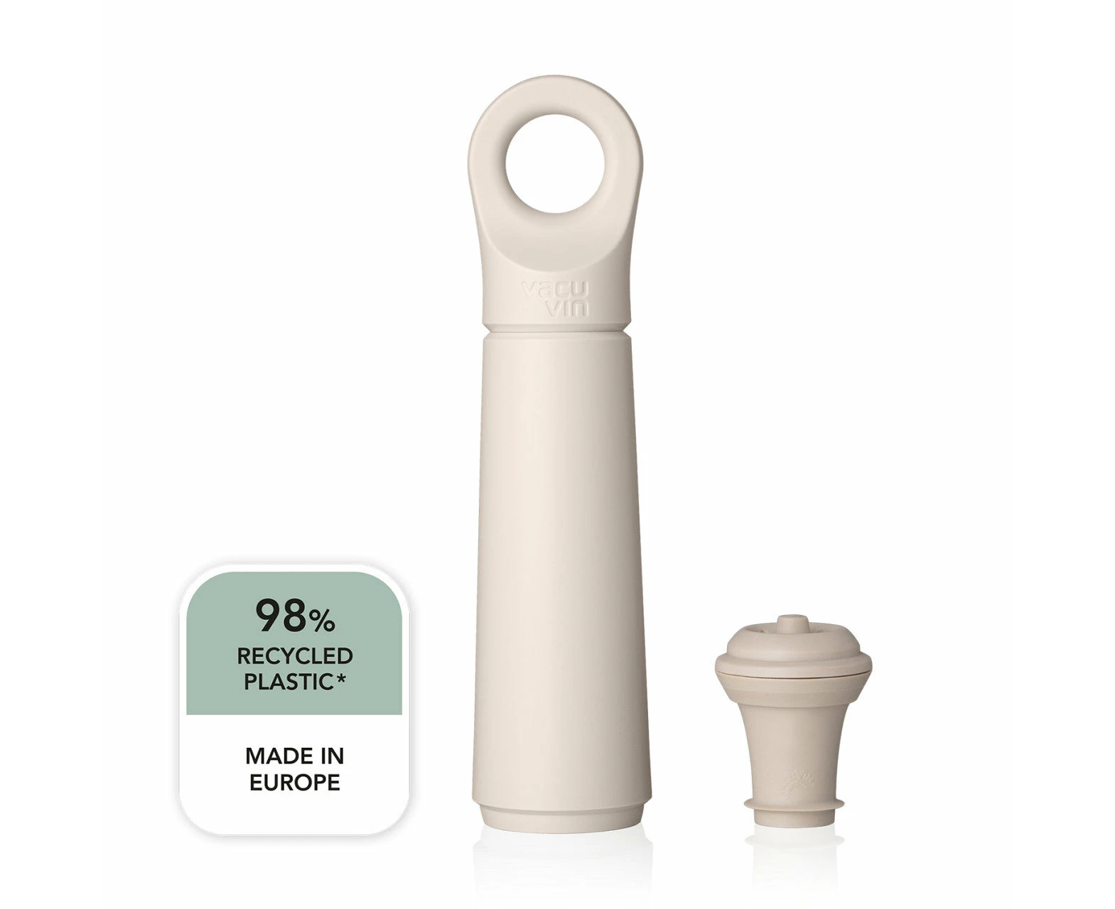 Vacu Vin | Wine Saver Loop - ( 1 Pump, 1 Wine Stopper) - Sand