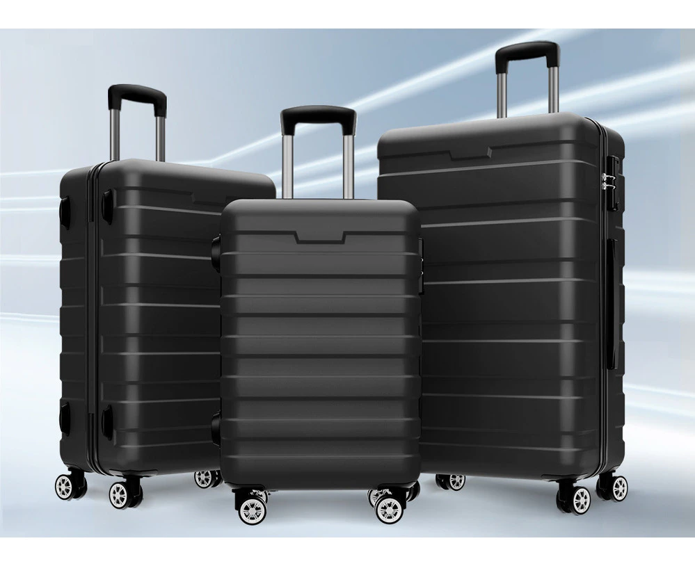 ALFORDSON Luggage TSA Suitcase Trolley 3PCS Set - Black