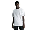 Calvin Klein Mens Relaxed Spray Print T-Shirt Tee - Bright White