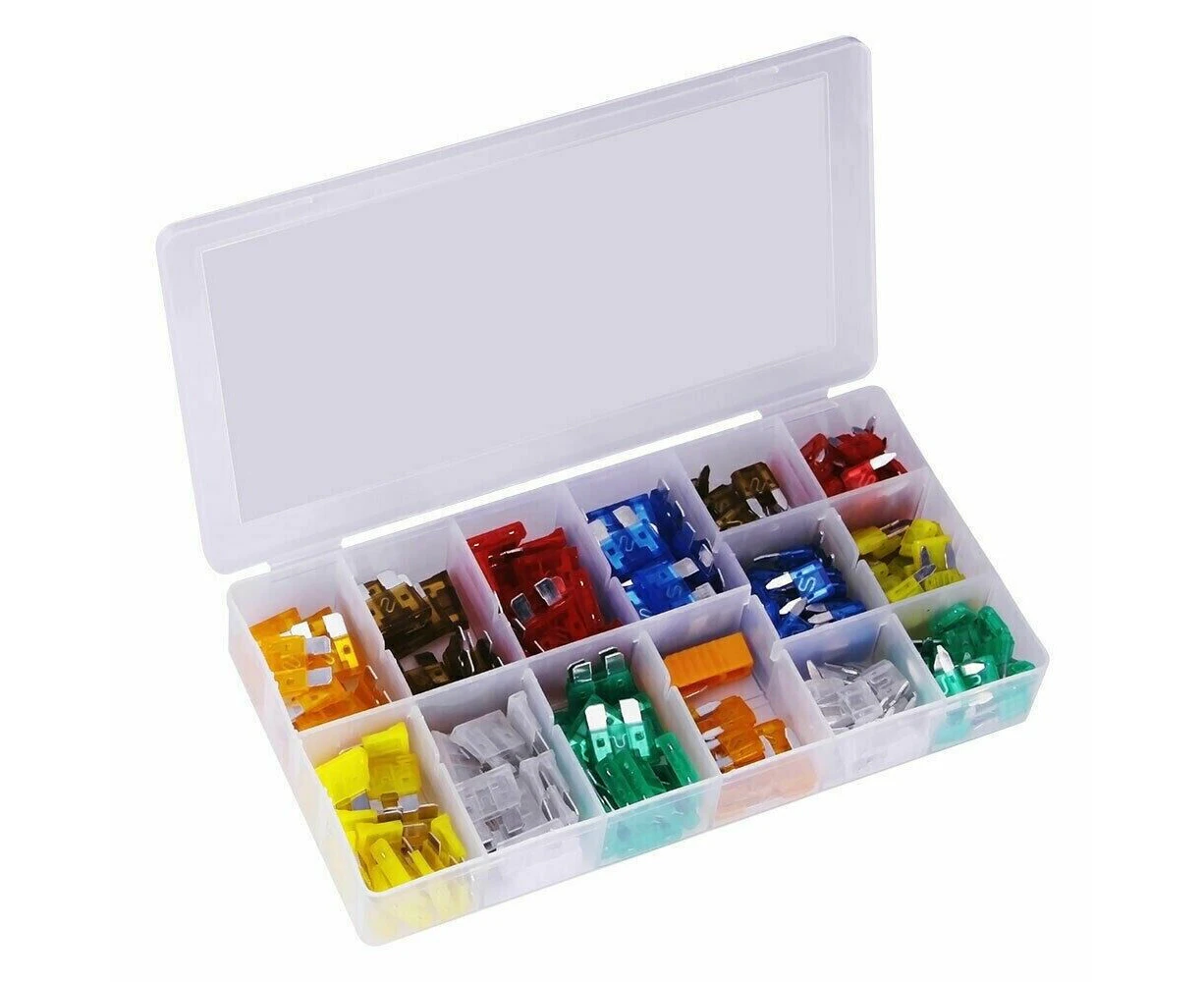 220pcs Assorted Mini Fuse Blade Fuses Set Auto Car Truck Assortment Kits ATM APM