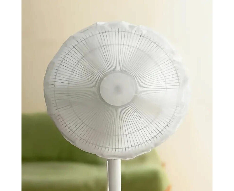 1PK Waterproof Dustproof Round Fan Cover Electric Fan Dust Bag White