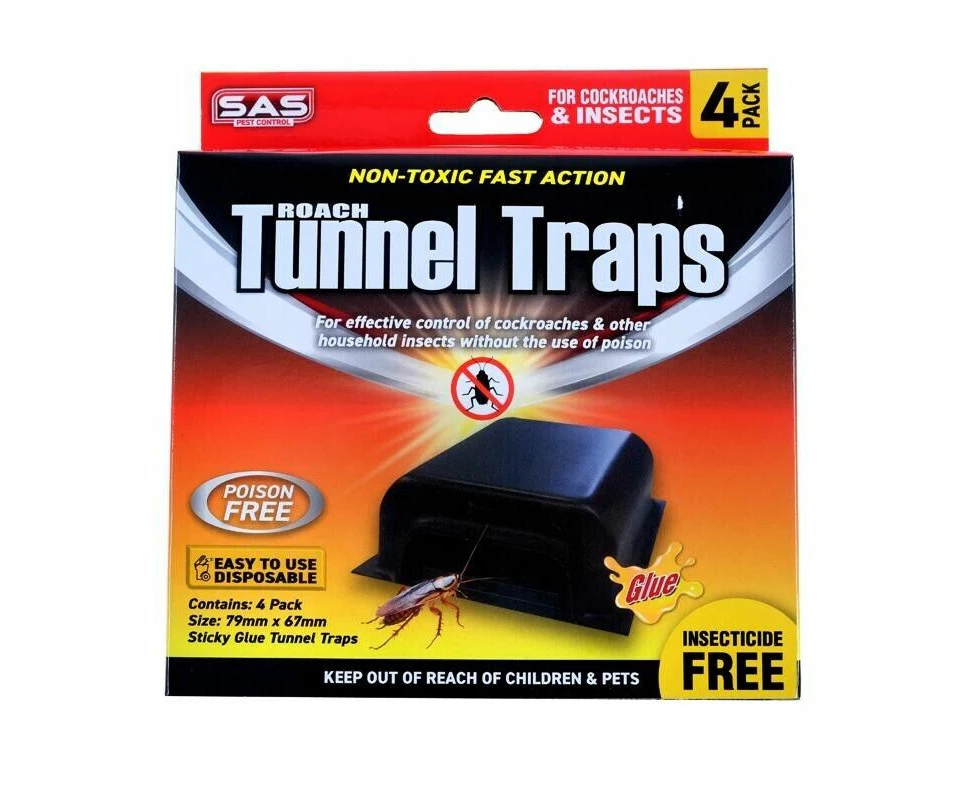 4pk Glue Tunnel Trap Cockroach Glue Tunnel Non toxic Sticky