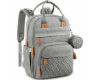 Toddly Urban Ease Series Diaper Bag - Chic Nappy Bag for Daily Baby Essentials - UrbanEase Light Grey