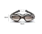 Waterproof And Fog-Proof Large Frame Electroplated Swimming Goggles For Men And Women Swimming Goggles,Silvery