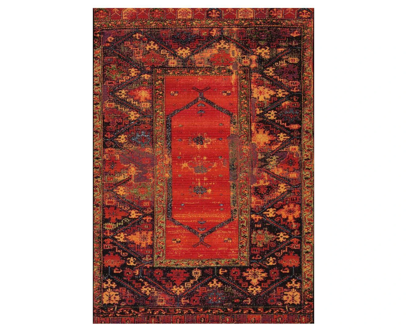 Mexico traditional Rug - 108 Red