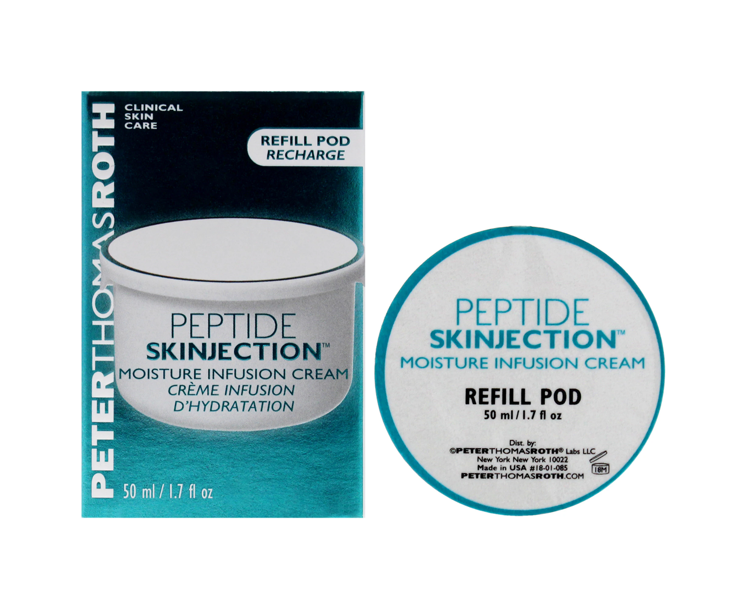 Peptide Skinjection Moisture Infusion Cream by Peter Thomas Roth for Unisex - 1.7 oz Cream (Refill)