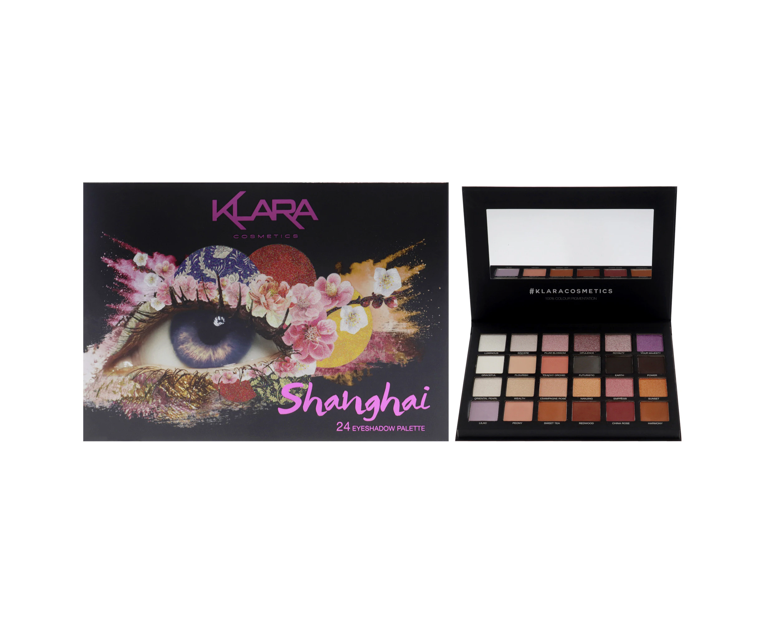 24 Eyeshadow Palette - Shanghai by Klara for Women - 1.68 oz Eye Shadow