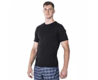 Men's Plain Black Crew Neck T-Shirt - Frank and Beans Underwear