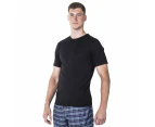 Men's Plain Black Crew Neck T-Shirt - Frank and Beans Underwear