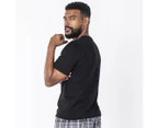 Men's Plain Black Crew Neck T-Shirt - Frank and Beans Underwear