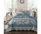 French Country Patchwork Bed Quilt Sarah Rose THROW Coverlet