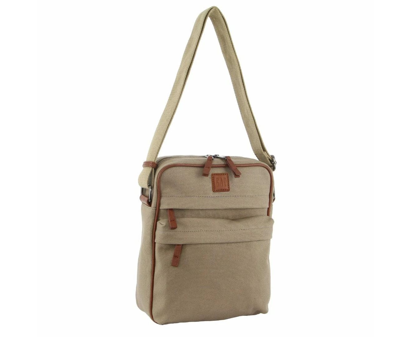 Gap Unisex Canvas Travel Cross-Body Bag in Khaki