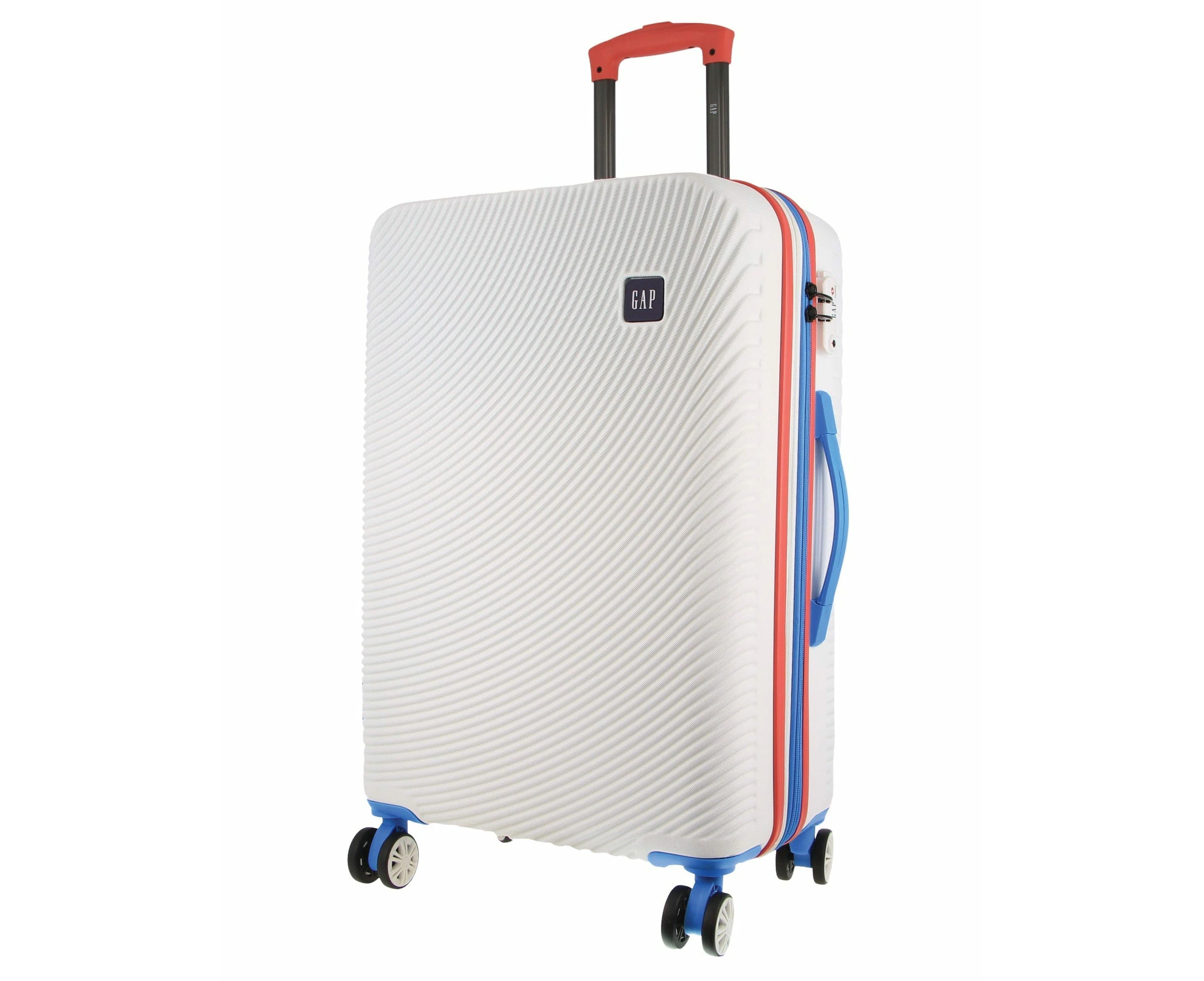 GAP Stripe Hard-shell 76cm LARGE Suitcase in White