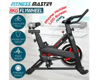 Fitness Master Exercise Spin Bike 8kg Flywheel LCD Fitness Workout Home Gym