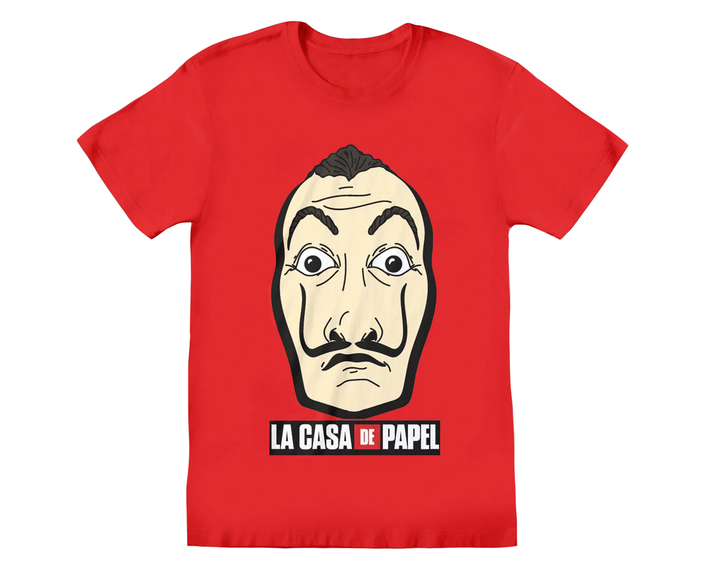 Money Heist Unisex Adult Mask T-Shirt (Red) - HE179