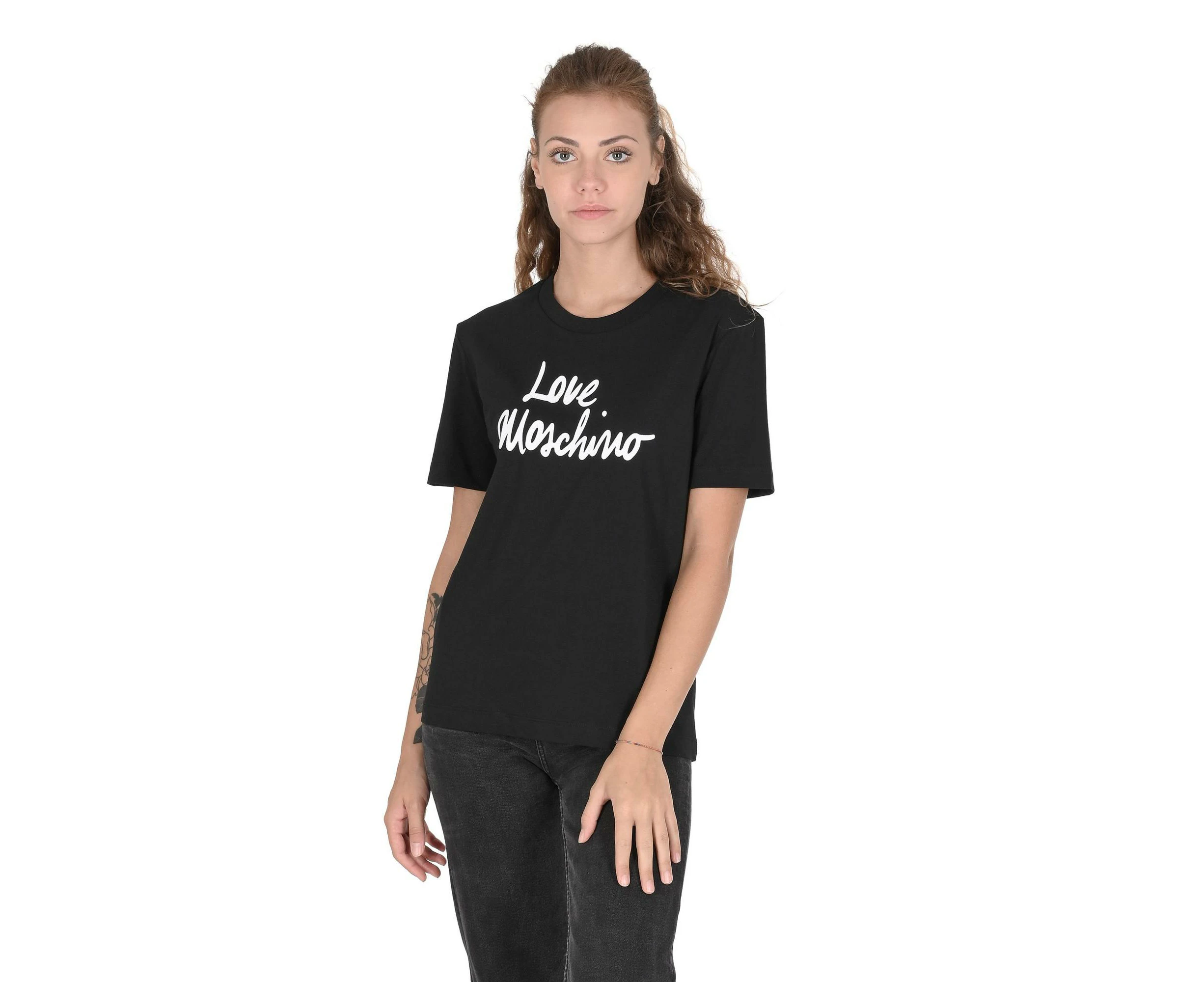 Black Cotton Love Moschino T-Shirt