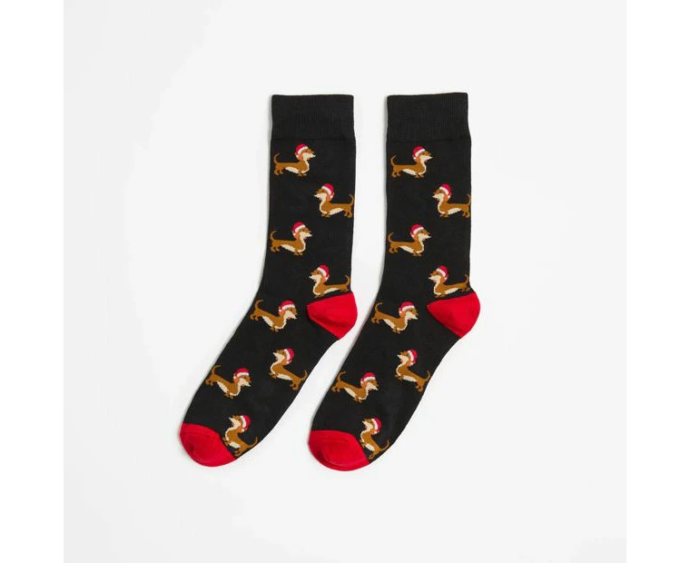 Christmas Dachshund Crew Socks - Maxx