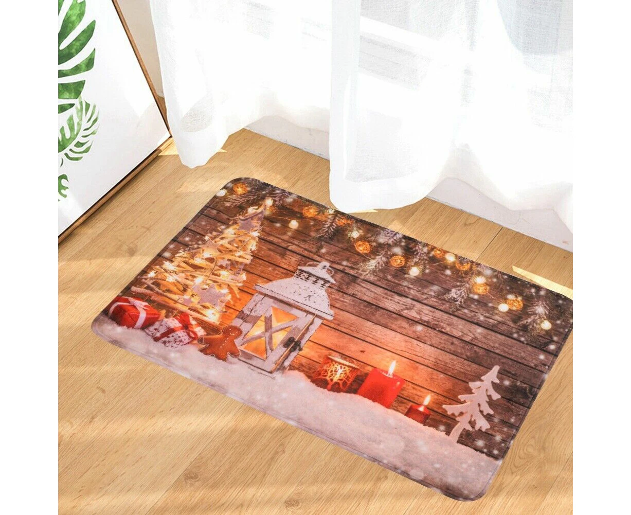 Bathroom Mat Soft Durable Door Mat Stylish Appearance Christmas Pattern For