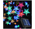 LED Solar Star String Light Outdoor Garden Yard Path Xmas Tree Decor Fairy Lamp