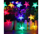 LED Solar Star String Light Outdoor Garden Yard Path Xmas Tree Decor Fairy Lamp