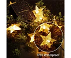 LED Solar Star String Light Outdoor Garden Yard Path Xmas Tree Decor Fairy Lamp