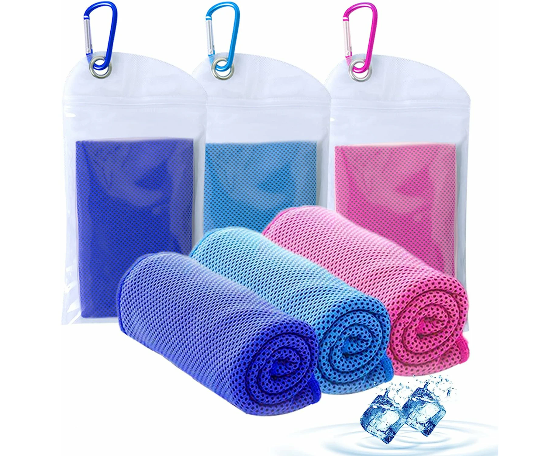 3 Pack Towel, Ice Towel, Soft Breathable Chilly Towel, Microfiber Towel For Yoga,Sport,Running, Gym, Fitness, Workout & More Activities